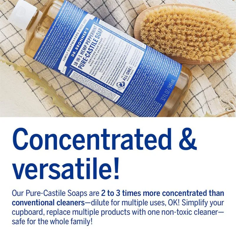 Dr. Bronner’s 8-i-1 Hampa & Pepparmynta - 946ml - Image 4