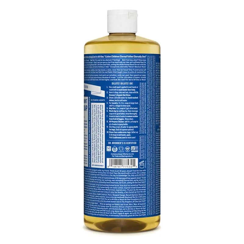 Dr. Bronner’s 8-i-1 Hampa & Pepparmynta - 946ml - Image 2