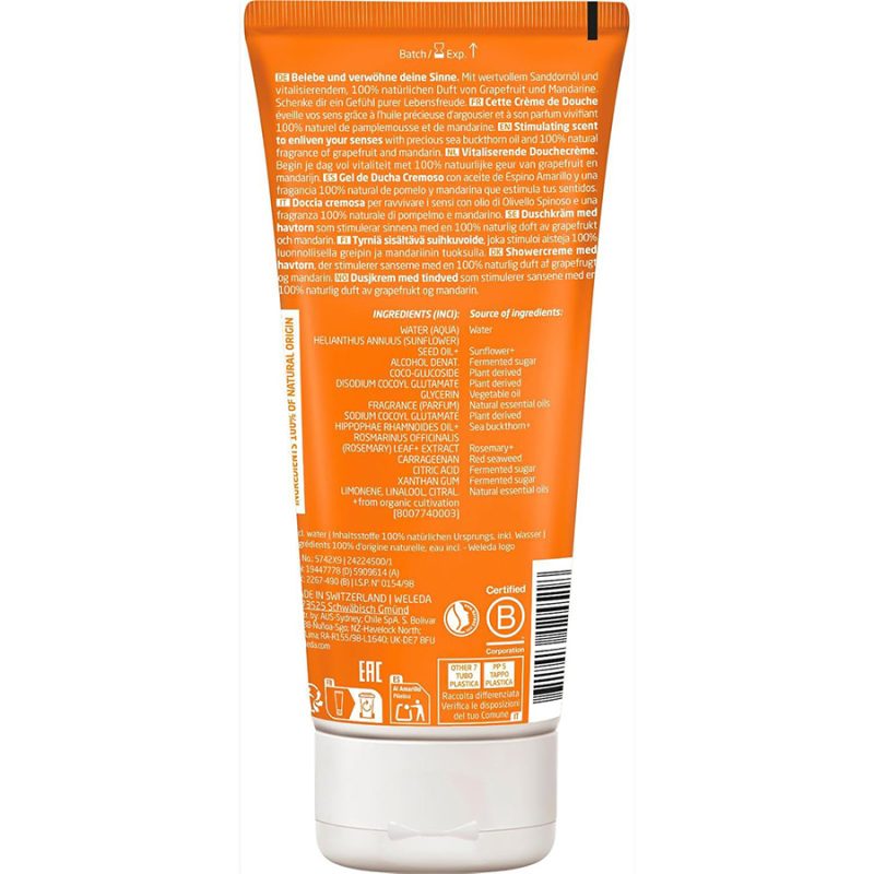 Weleda Vitality Shower Cream Sea Buckthorn - Image 2